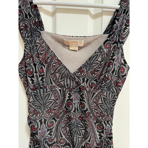 Y2K Babydoll Mesh Sheer Tank Top Paisley Slim Fitted Stretch Sz M - Picture 9 of 10